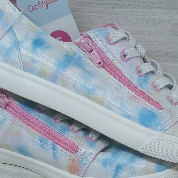 Cat & Jack Big Kids Girls' Lucian Two Zip Casual Sneakers Size 5 - Picture 7 of 10